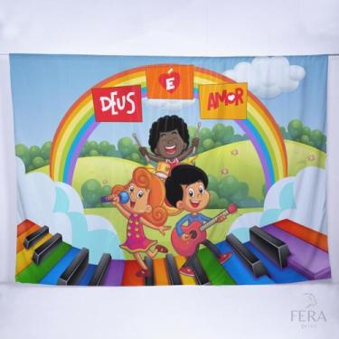 Imagem de Painel de Festa Retangular 3 Palavras de 5,00x2,50m Fera Print