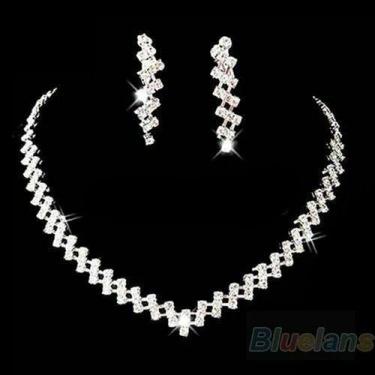 Imagem de Conjunto Colar e Brincos para  Noivas, Debutantes, Madrinhas e Festa c