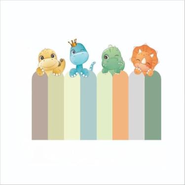 Imagem de Adesivo De Parede Infantil Cerca Cerquinha Safari Aquarela Quarto Bebe(Com Dinos)