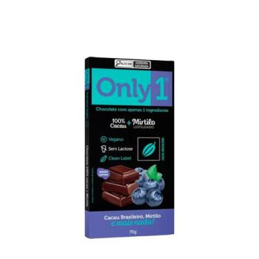 Imagem de Chocolate 100% Cacau Mirtilo Only 1  70g - Only2