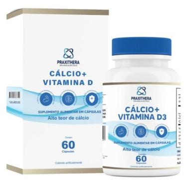 Imagem de Cálcio+vitamina D3 60 Cáps. Praxithera sem sabor