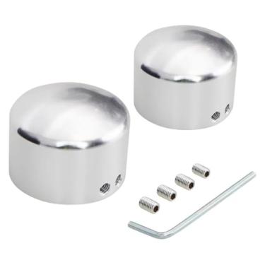 Imagem de BYYINGSUS Tampa do parafuso da porca do eixo dianteiro ajustável da motocicleta compatível com 883/1200 48 (prata)