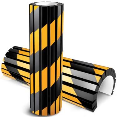 Imagem de Verdanzia 2 peças de protetor de parede de garagem, para-choques de garagem de espuma refletiva para estacionamento, coluna de parede guarda de canto para-choque de parede de garagem, protetor de