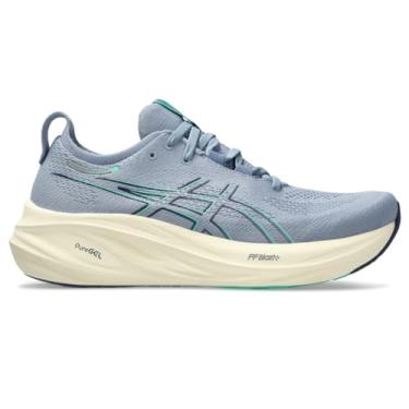 Imagem de ASICS Tênis de corrida masculino Gel-Nimbus 26, Azul-marinho claro/verde aurora, 10