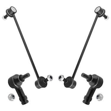 Imagem de BOXI (conjunto de 4) Extremidade de barra de direção externa frontal + elos de barra oscilante adequado para Mitsubishi Lancer 2008 2009 2010 2011 2012 2013 2014 2015 2016 2017 / Outlander 2007-2019 /