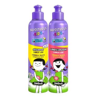 Imagem de Kit Infantil Cabelo Liso Kids 1 Shampoo 240ml 1 Condicionador 240ml - 
