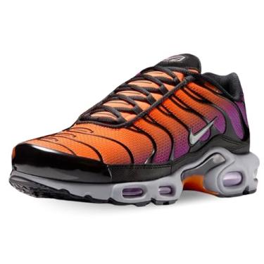 Imagem de Nike Tênis masculino Air Max Plus (DM0032-014, preto/laranja total/roxo vívido/poeira fóton), Preto/laranja total/roxo vívido/poeira de fóton, 43