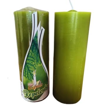 Imagem de Vela Repelente De Citronela 7 Dias, Feita Com Óleo Essencial (Muito Mais Eficaz), 340 G e 15,5 Cm Altura. Proteção Contra Insetos em Geral.