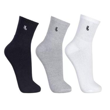 Imagem de Meia Lupo Adulto Am Walk Cano Medio com 3 Unidade Original, 41, PretoB