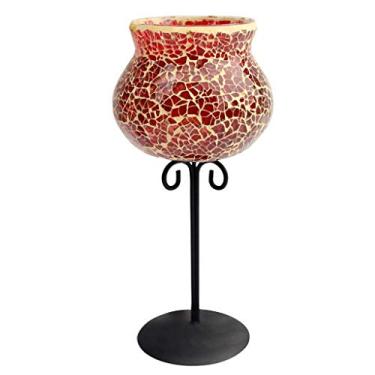 Imagem de Castiçal de vidro castiçal casamento romântico vela jantar combinação decoração castiçal criativo castiçal castiçal (cor: Rojo) (vermelho)