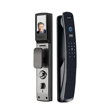 Imagem de Eletronic fechadura de porta reconhecimento facial aplicativo biométrico impressão digital fechadura inteligente com olho mágico da câmera (cor: 3D 24-240mm) (3D 30 240mm)