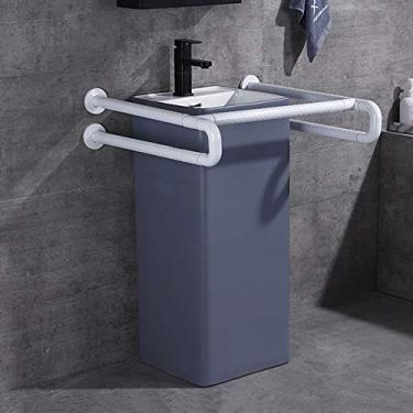 Imagem de Barra de apoio para vaso sanitário, trilho de segurança para vaso sanitário com corrimãos sem barreiras, corrimão de chuveiro, banheiro para idosos, antiderrapante