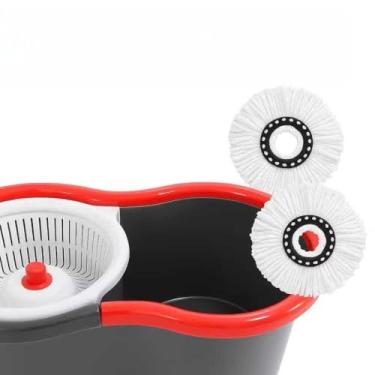 Imagem de Mop Giratório 360° 9L com Balde e Refil de Microfibra – Limpeza Rápida e Prática (14 LITROS - 1 REFIL)