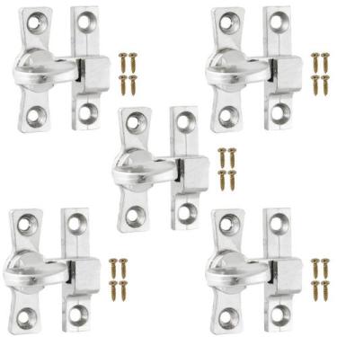 Imagem de Tranqueta Fecho Trinco Bico Virado Porta Janela Kit 05 Un - Alianca