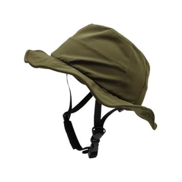Imagem de oshhni Capacete de bicicleta, boné adulto, resistente a choques com tira de queixo ajustável, tipo chapéu, chapéu de pesca para mulheres, unissex, trabalho, Green M