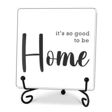 Imagem de Placa de acrílico Welcome To Home, It's So Good To Be Home, decoração de sala de estar, decoração de mesa de mesa, decorações e acessórios (10 x 10 cm) - A77