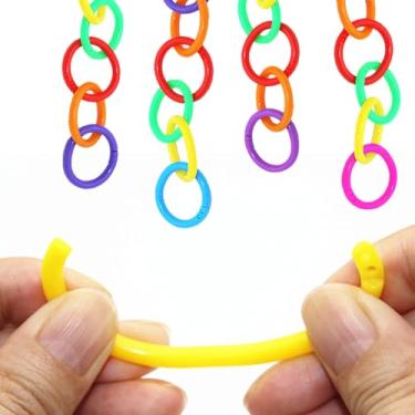 Imagem de 50 peças de anéis de plástico para fichário de 2,5 cm, anéis de fichário de folhas soltas, clipes de anel de plástico para escritório, escola, cartões de índice, cores sortidas