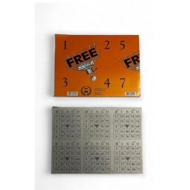 Imagem de Bloco para Bingo Bingão Jornal 6X1 com 100 Folhas Pacote com 6 Blocos 