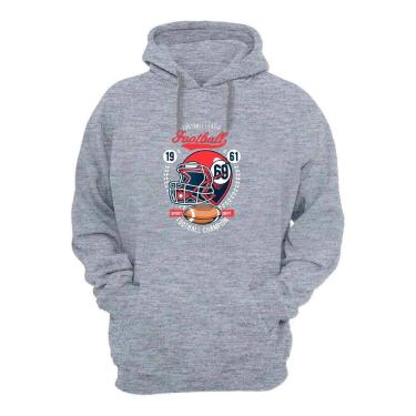 Imagem de Moletom Masculino Bolso Canguru Capuz Estampado Basico Cordao Ajustavel Flanelado Dia a Dia