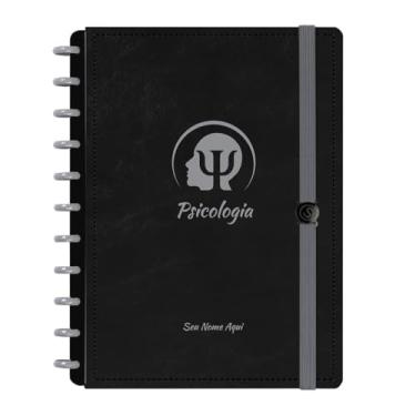 Imagem de Caderno De Disco Iscool Inteligente Personalizado 80 Folhas Profissões Preto Prata Psicologia Grande G