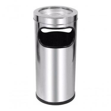 Imagem de Cinzeiro Com Lixeira Para Condomínios E Empresas - Aço Inox