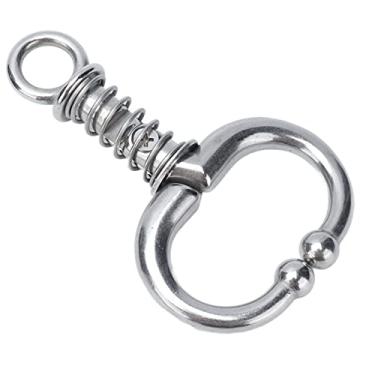 Imagem de Pissente Anel de Aço Inoxidável Narize Anel de Touros do Nariz de Vaca Anel de Nariz de Punção Esférica Segura Com Primavera para Vacas de Criação de Fazenda (Anel de nariz de touro pequeno pequeno