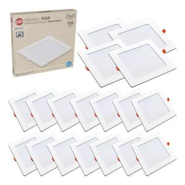 Imagem de Kit 20 Painel Led Pop De Embutir Quadrado 6500w 18w Avant