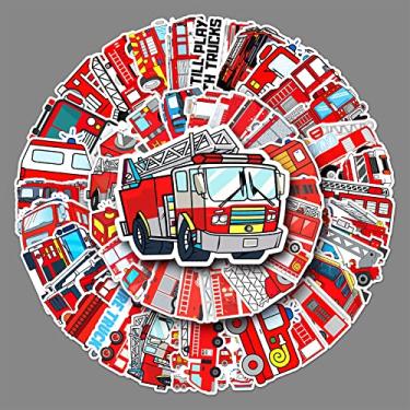 Imagem de 50 peças adesivos engraçados e fofos para carros de bombeiros, presentes de Natal para mulheres, homens, amigos, colegas de trabalho, decalques de vinil à prova d'água para laptop, garrafa de água