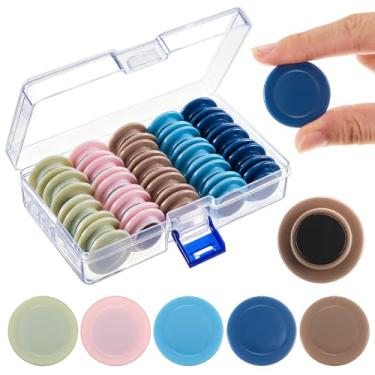 Imagem de Outus 45 peças de ímãs de quadro branco mini ímãs de geladeira placa seca geladeira suprimentos para professores para escritórios domésticos (cor macia, 3 cm, redondo)