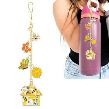 Imagem de Z-synka Alça de alça e pingente para garrafa de água Owala 680 g, 946 ml, 1,134 g, para acessórios Owala e Stanley Cup Accessories (Butterfly Love)