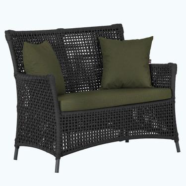 Imagem de 1 Sofá área Externa Igapó Alumínio Preta Corda Náutica E13 Preto