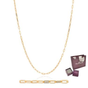 Imagem de Cordão Masculino Rommanel Tamanho 60cm Elo Cadeado 532531