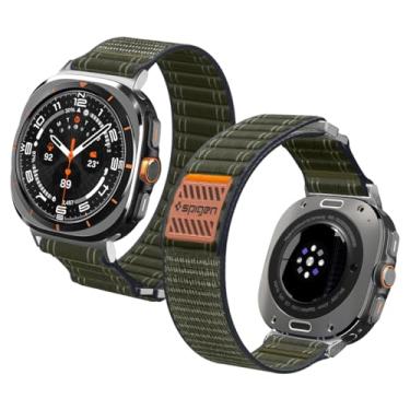 Imagem de Spigen Pulseira para Galaxy Watch Ultra, compatível com Samsung Galaxy Watch Ultra de 47 mm (2025/2024) WBF0, pulseira de tecido leve - verde