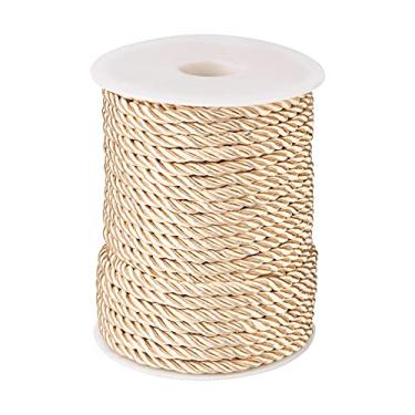 Imagem de Corda de seda torcida de 5 mm, cordão macio, cordão de cetim brilhante, acabamento trançado, fio de nylon para decoração de Natal em casa, artesanato, cortina, amarrar, bolsa de estofamento, cordão de