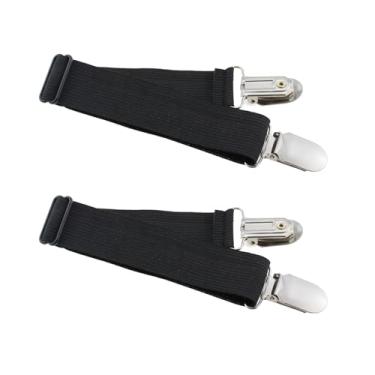 Imagem de SQXBK 5 peças pretas para toalha de mesa externa tiras de amarrar 3,28 pés/100 cm Lixeira alça de fixação cordão elástico