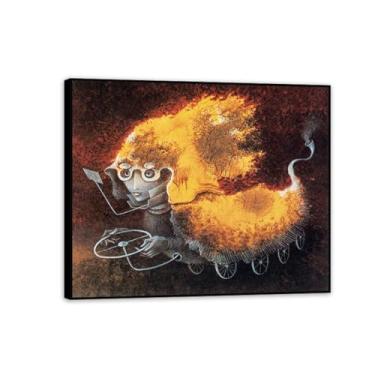 Imagem de Remedios Varo Decoração de parede As the Volante impressão em tela pintura surrealismo arte de parede decoração de casa Remedios Varo pôster presente para quarto sala de estar 90 x 70 cm (36 x 28 pol