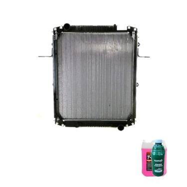 Imagem de Kit Radiador Ford Cargo 1717E com Aditivo Radiadornaq Rosa 5L e Água Desmineralizada 1L