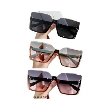 Imagem de Óculos De Sol Femininos Slim Com Armação Metálica Estilo Europeu-Ameri