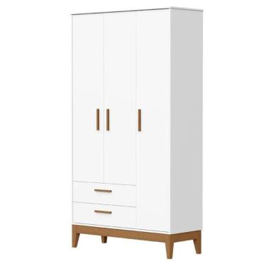 Imagem de Guarda Roupa Infantil Flip 3 Portas Branco Acetinado - Reller