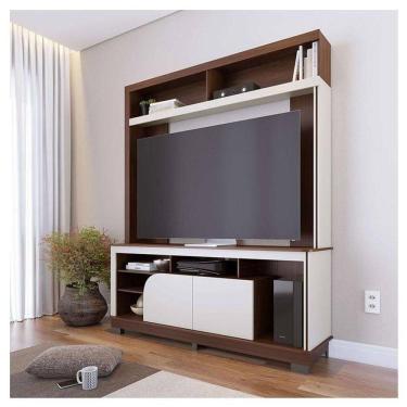 Imagem de Estante Home Theater Ambiente Belaya Nogueira Real Off White Matte - Colibri