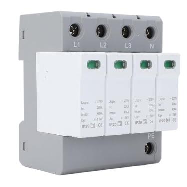 Imagem de Hyuduo Dispositivo de Proteção 4P Pára-raios Fotovoltaico de Baixa Tensão 40kA AC275V Com Feedback Em Tempo Real para Sistemas Elétricos Protetor Doméstico