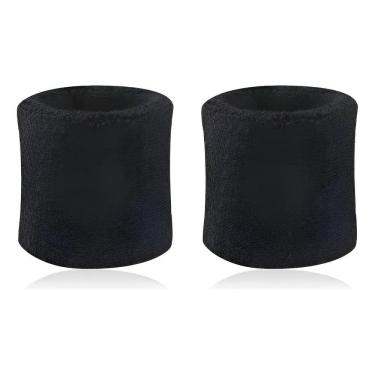 Imagem de Par Munhequeira Atoalhada Pulso Tênis Basquete Squash Cor Pr