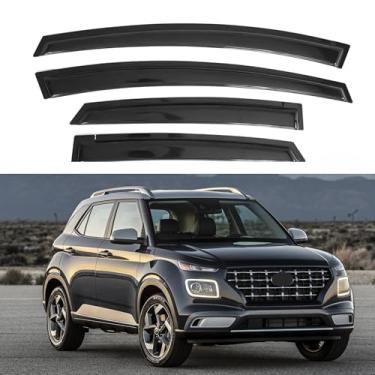 Imagem de Viseira de janela IG para Hyundai Venue 2020-2023, defletor de janela de ventilação lateral de vento solar extradurável, 2020 2021 2022 2023
