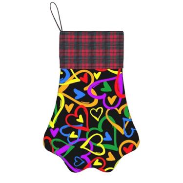 Imagem de SKKNT Orgulho gay Rainbow Print Meias de Natal Animais de Estimação Decoração de Natal Cães Gatos Árvore Decoração Doce Presente Conveniente