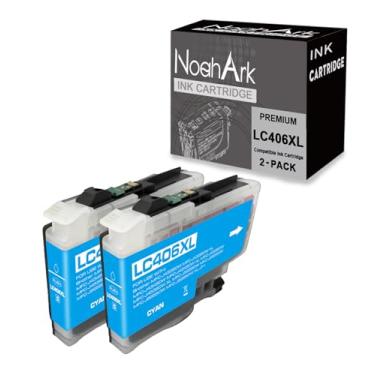 Imagem de NoahArk 2 cartuchos de tinta compatíveis com LC406 LC406XL LC406 XL de alto rendimento para Brother MFC-J4335DW MFC-J4345DW MFC-J4535DW MFC-J5855DW MFC-J6555DW MFC-J5955DW MFC-J5955DW HL-JF1 (2 ciano)