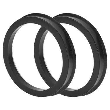 Imagem de TUCKBOLD Anéis centralizados no cubo da roda do carro rodas duráveis eixo central amortecedor Hubrings preto 2 peças OD 78,1 mm para ID 66,1 mm plástico