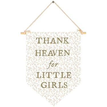 Imagem de Berçário sala de jogos sala de leitura quarto porta acima do berço decoração de parede presentes para meninas crianças - bebê, presente de Natal - faixa de lona impressão de galhardete cartaz bandeira