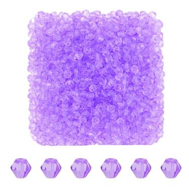 Imagem de Mandala Crafts Contas de cristal bicone lavanda de 3 mm – 1500 contas de vidro facetadas para fabricação de joias, suprimentos de contas, artesanato DIY, pulseiras, colares, brincos e contas