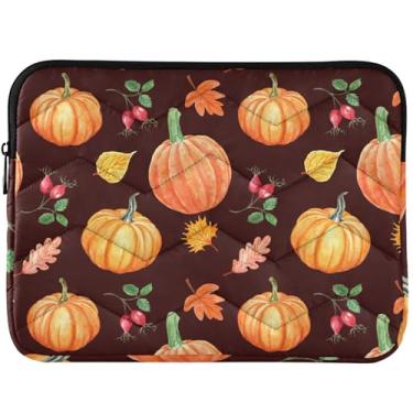 Imagem de Capa para laptop aquarela outono abóboras para MacBook Air 13 polegadas capa para laptop capa fofa para notebook universal 13-14 polegadas