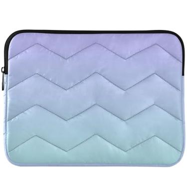 Imagem de Capa para laptop gradiente roxa verde fofa capa para notebook de cor pastel fofa capa para notebook universal de 13 a 14 polegadas